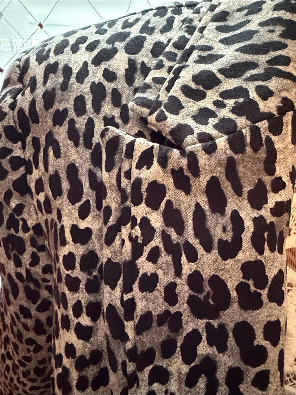 Leopard Print Tailored Women's Blazer - Brown/Gray (132) - Picture 5 of 7